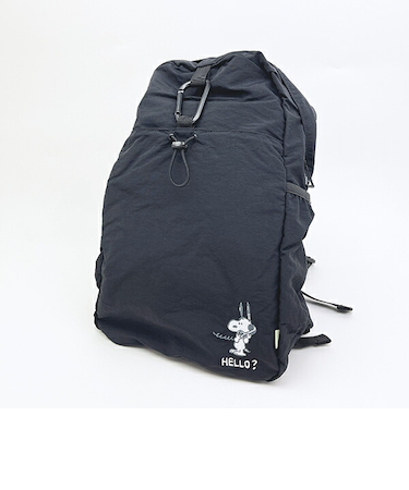 スヌーピー パッカブル軽量リュック (ブラック) バッグ トラベル SNOOPY