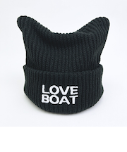 LOVEBOAT(ラブボート)  猫耳ニットキャップ ブラック 帽子 アパレル