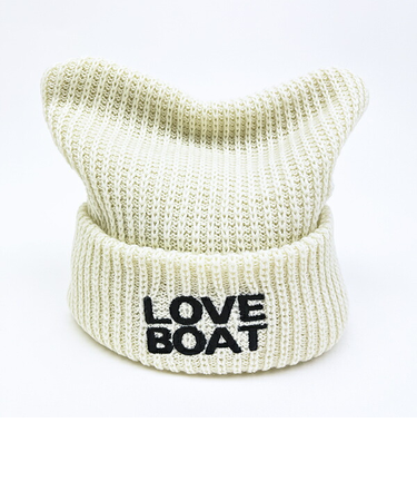 LOVEBOAT(ラブボート)  猫耳ニットキャップ アイボリー 帽子 アパレル