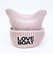 LOVEBOAT(ラブボート)  猫耳ニットキャップ ピンク 帽子 アパレル
