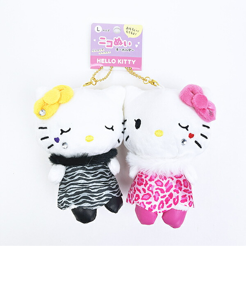 サンリオ ハローキティ×ミミィ ニコぬいキーホルダー(L) ワンピース ぬいぐるみ マスコット Sanrio