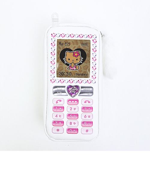 サンリオ 日焼け キティ ガラケー型ペンケース ホワイト Sanrio