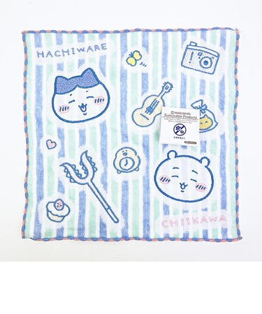 ちいかわ いろいろストライプ ミニタオル ハンカチ