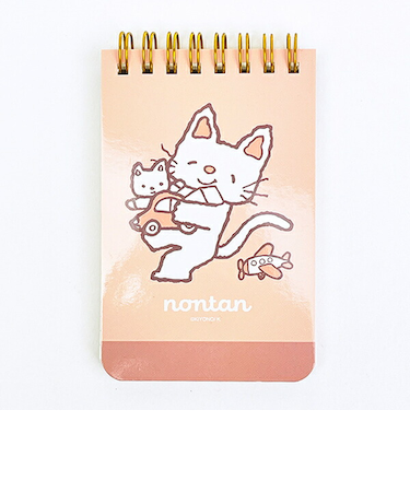 ノンタン ぱっぱらぱなし A7 リングメモ ライトピンク 文具 eHONTOMO