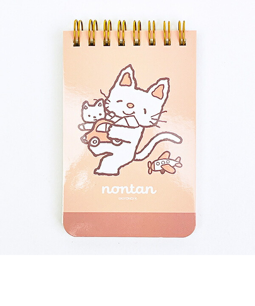 ノンタン ぱっぱらぱなし A7 リングメモ ライトピンク 文具 eHONTOMO