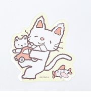 ノンタン ぱっぱらぱなし ダイカットステッカー イエロー eHONTOMO