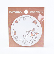 ノンタン ぱっぱらぱなし 丸型付箋  文具 eHONTOMO
