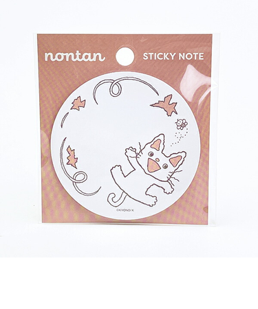 ノンタン ぱっぱらぱなし 丸型付箋  文具 eHONTOMO