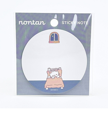 ノンタン おやすみなさい 丸型付箋 文具 eHONTOMO