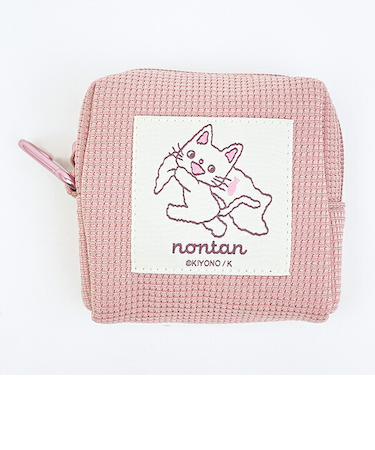 ノンタン おねしょでしょん スクエアポーチ ピンク 文具 eHONTOMO