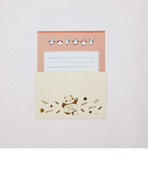 パンダコパンダ 金箔レターセット (らくがき) 文具 日本製