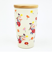 ムーミン リトルミイ 花束 木蓋付ステンレスタンブラー コップ