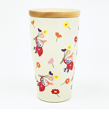 ムーミン リトルミイ 花束 木蓋付ステンレスタンブラー コップ