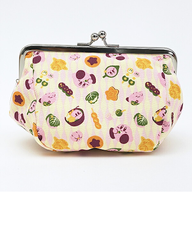 星のカービィ ふわふ和コレクション カービィともぐもぐ和菓子 ちりめんがま口ポーチ