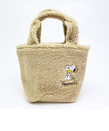 スヌーピー ボア生地 保温・保冷ジャー用ランチバッグ SNOOPY