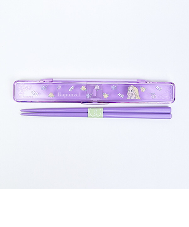 ディズニー プリンセス ラプンツェル 抗菌音の鳴らない箸・箸箱セット フラワー ランチ 日本製 Disney