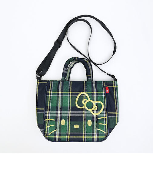 サンリオ ハローキティ 2WAYショルダートートバッグ (グリーンチェック) ルートート ROOTOTE Sanrio