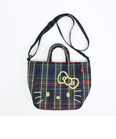 サンリオ ハローキティ 2WAYショルダートートバッグ (イエローチェック) ルートート ROOTOTE Sanrio