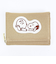スヌーピー チャーリーブラウン ファスナー三つ折り財布 アップリケ ベージュ SNOOPY