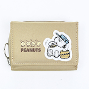 スヌーピー オラフ コンパクト三つ折り財布 ベージュ SNOOPY
