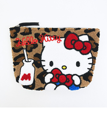 サンリオ ハローキティ さがらポーチ レオパード ミルク Sanrio