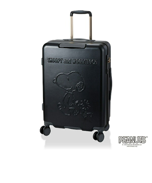スヌーピー ウッドストック ジッパータイプ スーツケース 50L (ブラック) キャリーケース SNOOPY