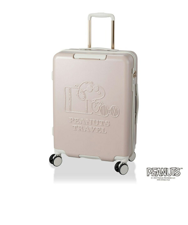 スヌーピー ジョー・クール ジッパータイプ スーツケース 50L (グレージュ) キャリーケース SNOOPY