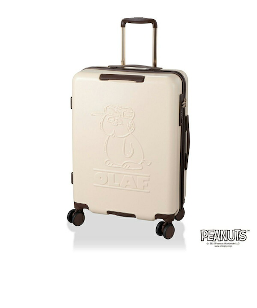 スヌーピー オラフ ジッパータイプ スーツケース 50L (アイボリー) キャリーケース SNOOPY
