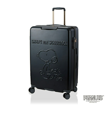 スヌーピー ウッドストック ジッパータイプ スーツケース 82L (ブラック) キャリーケース SNOOPY