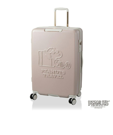 スヌーピー ジョー・クール ジッパータイプ スーツケース 82L (グレージュ) キャリーケース SNOOPY