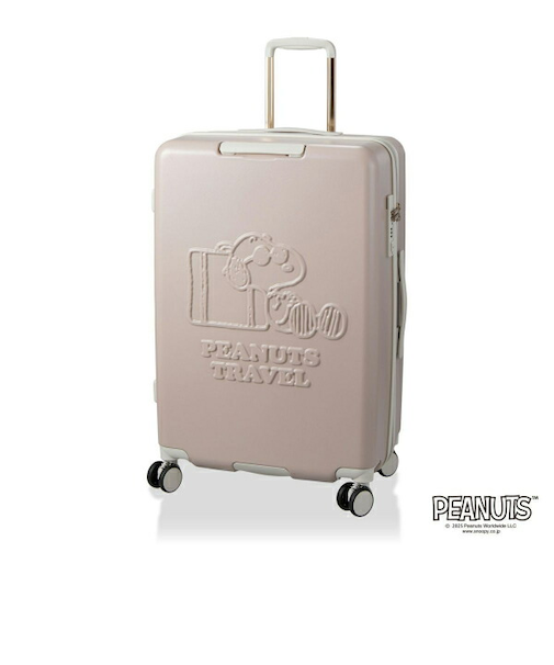 スヌーピー ジョー・クール ジッパータイプ スーツケース 82L (グレージュ) キャリーケース SNOOPY