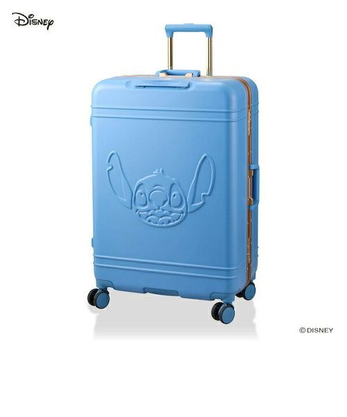 ディズニー スティッチ ジッパータイプ スーツケース 30L (ブルー