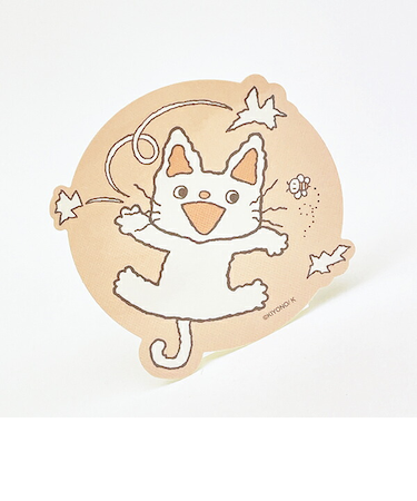 ノンタン eHONTOMO ダイカットステッカー ぱっぱら ぱなし ピンク 日本製