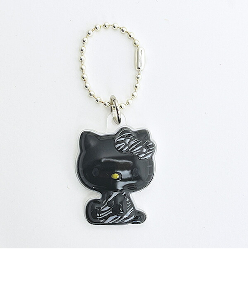 サンリオ ハローキティ ゼブラ柄 ぷっくりったいプチボールチェーン キーホルダー 日本製 Sanrio
