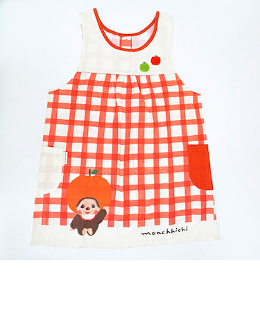 モンチッチ エプロン (りんごモンチッチ) キッチン アパレル