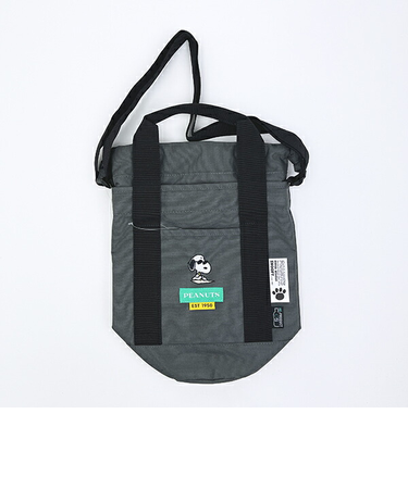 スヌーピー ジョー・クール ドラムショルダーバッグ グレー RE-PET SNOOPY