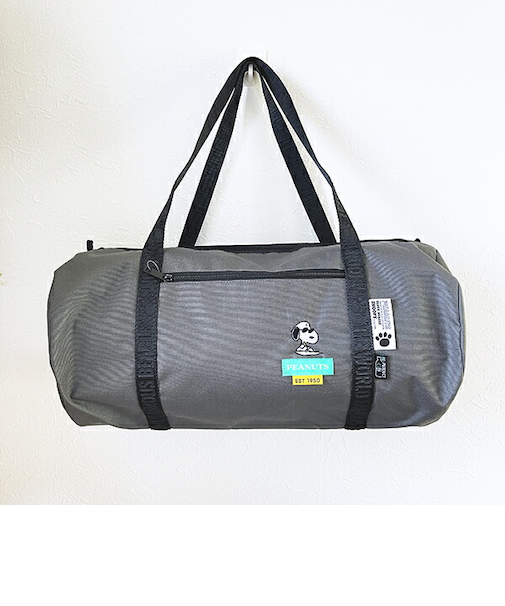スヌーピー ジョー・クール ロールボストンバッグ グレー RE-PET SNOOPY