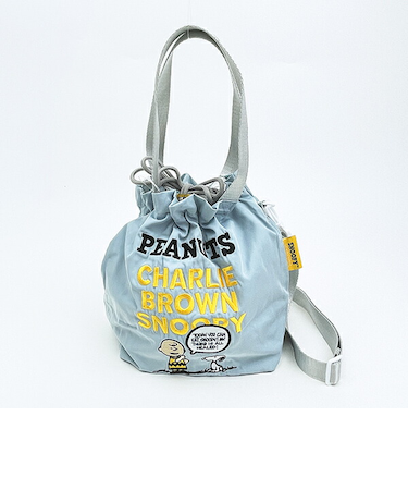 スヌーピー チャーリーブラウン ＡＬＬ刺しゅうショルダー巾着バッグ SNOOPY