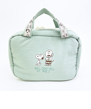 スヌーピー 2WAY吊下げポーチ トラベル グリーン SNOOPY