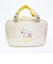 スヌーピー 2WAY吊下げポーチ トラベル アイボリー SNOOPY