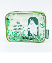 ムーミン シャカシャカポーチ グリーン 80周年アート MOOMIN