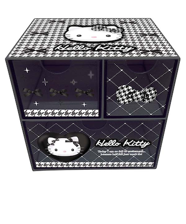 サンリオ ハローキティ キャラチェスト ブラック 千鳥柄