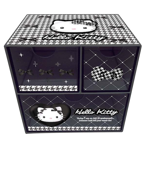 サンリオ ハローキティ キャラチェスト ブラック 千鳥柄