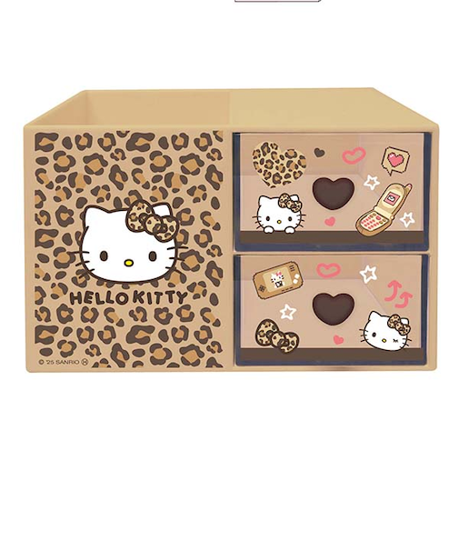 サンリオ ハローキティ ヒョウ柄 ペンスタンド付きチェスト