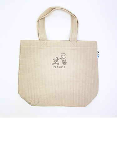スヌーピー チャーリーブラウン トートバッグ ベージュ SNOOPY
