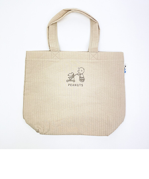 スヌーピー チャーリーブラウン トートバッグ ベージュ SNOOPY