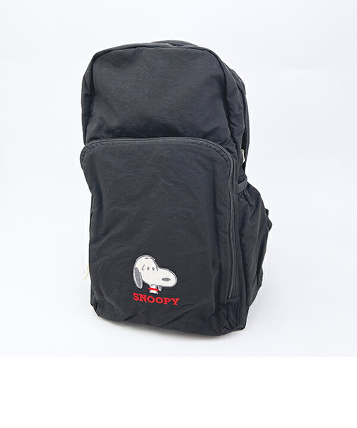 スヌーピー パッカブル リュックサック アップリケ刺繍 バッグ SNOOPY