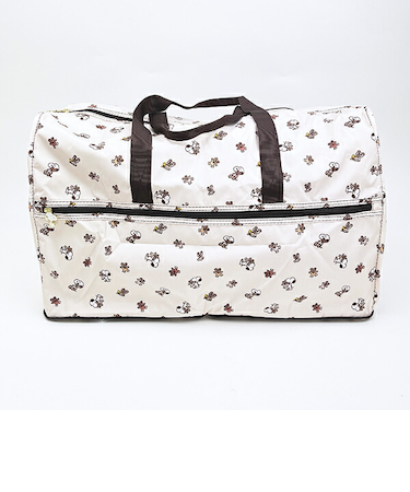 スヌーピー &ベア 折りたたみボストンバッグ(L) ベージュ トラベル SNOOPY