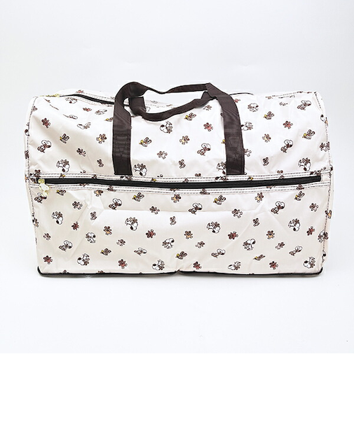 スヌーピー &ベア 折りたたみボストンバッグ(L) ベージュ トラベル SNOOPY