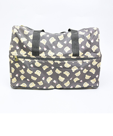 リラックマ 折りたたみボストンバッグ(M) ブラウン